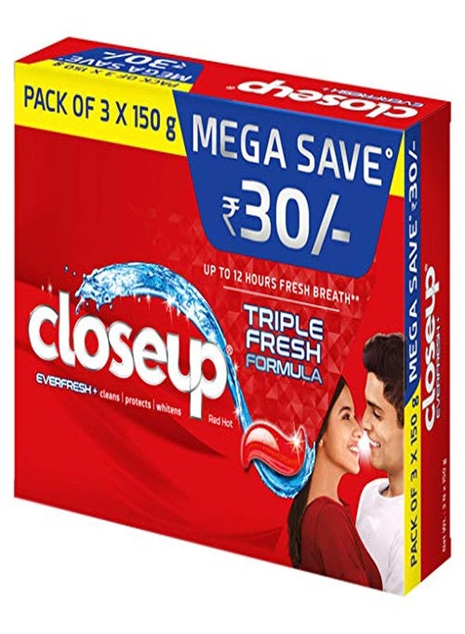 كلوس أب معجون أسنان كلوز أب لنَفَسٍ منعش ثلاثي الانتعاش 450 غ (150 غ × 3) - Image 3